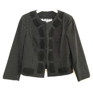 CAbi Dot Seaside Chic Blazer SZ 4  Black  #5156